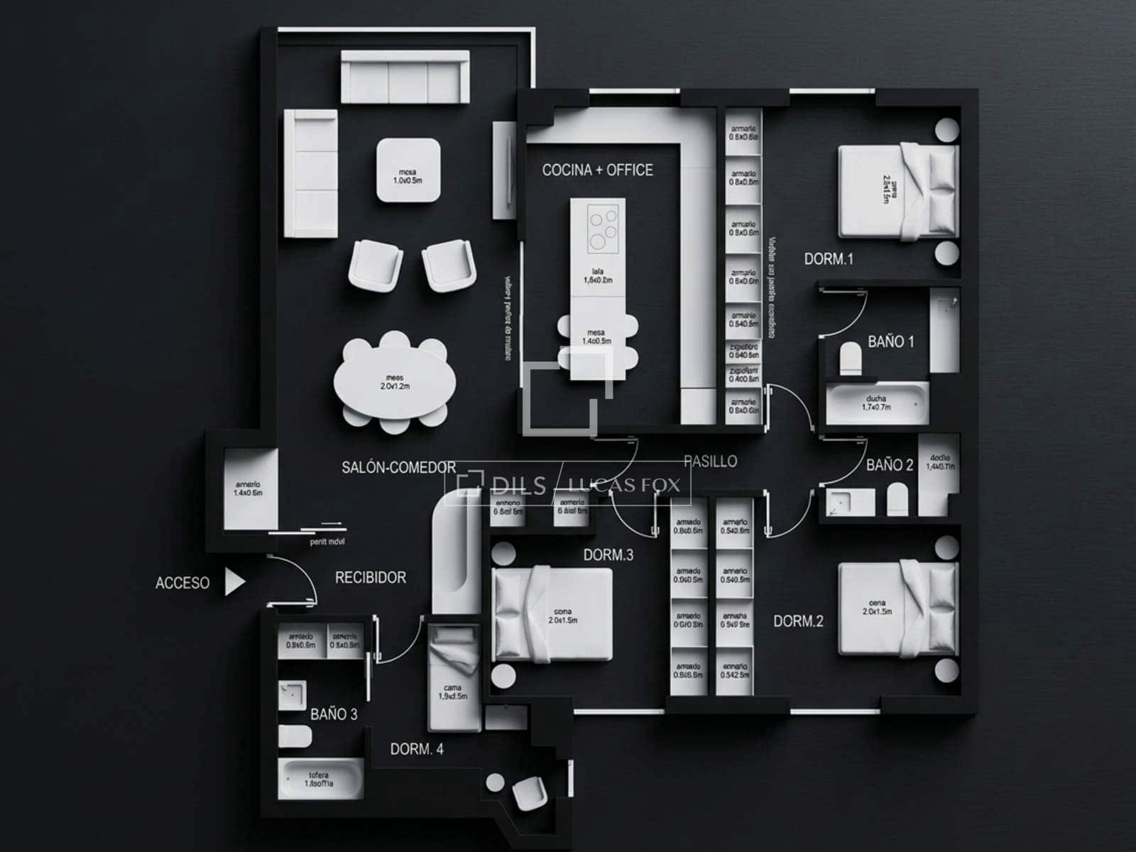 4 camera da letto Appartamento in vendita in Madrid citta con garage - 2.250.000 € (Rif: 10039303)