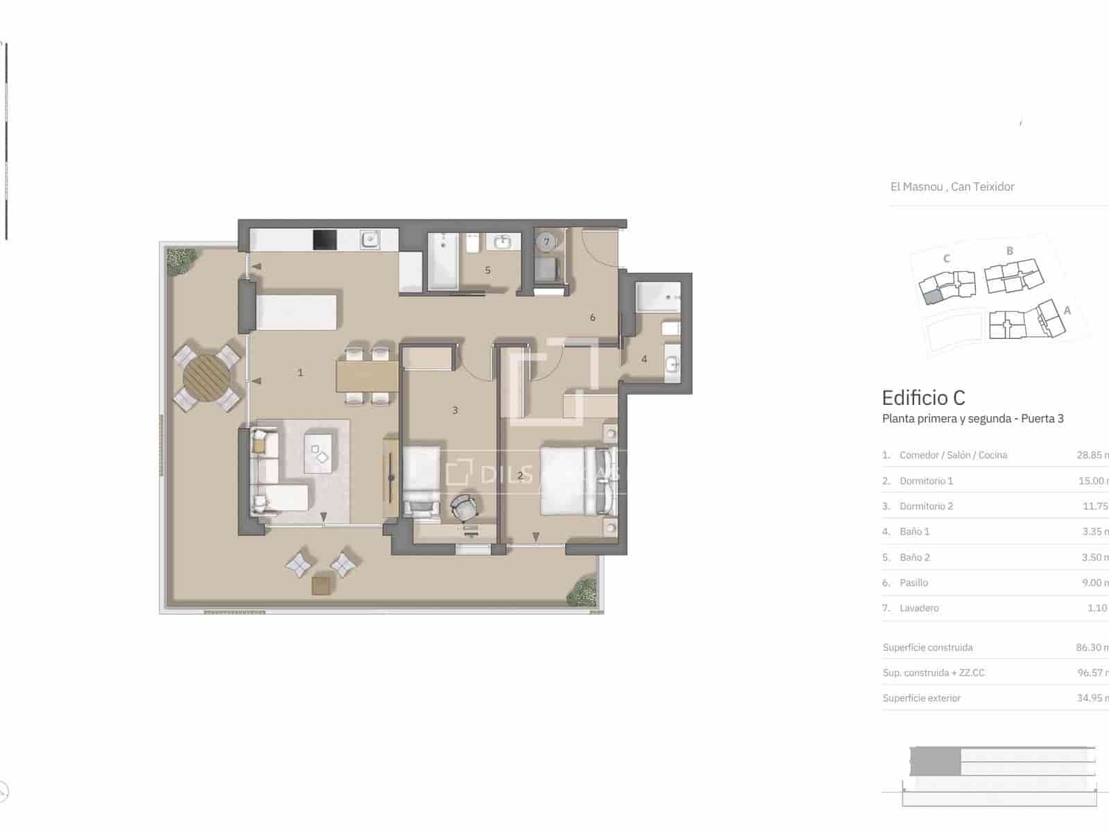 2 soveværelse Lejlighed til salg i El Masnou med swimmingpool garage - € 730.000 (Ref: 10046201)