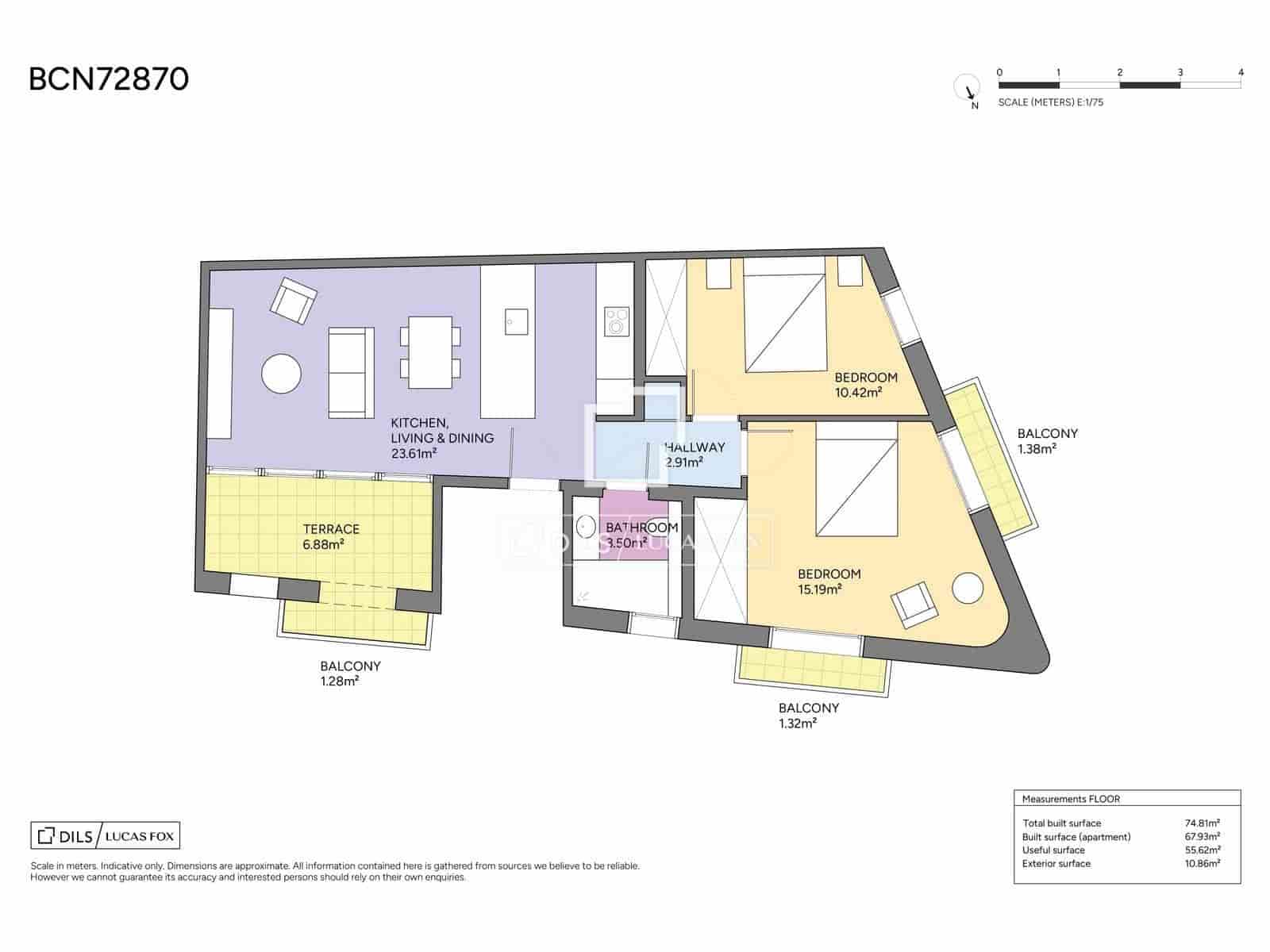2 soverom Leilighet til salgs i Barcelona by - € 465 000 (Ref: 10047604)
