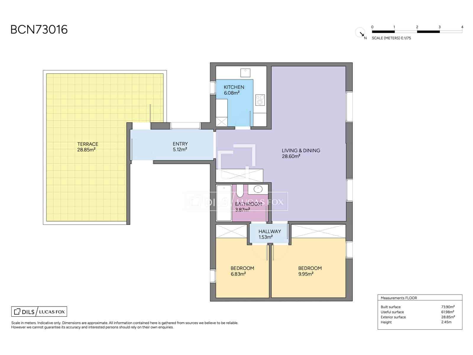 2 chambre Penthouse à vendre à Barcelone ville - 610 000 € (Ref: 10048436)