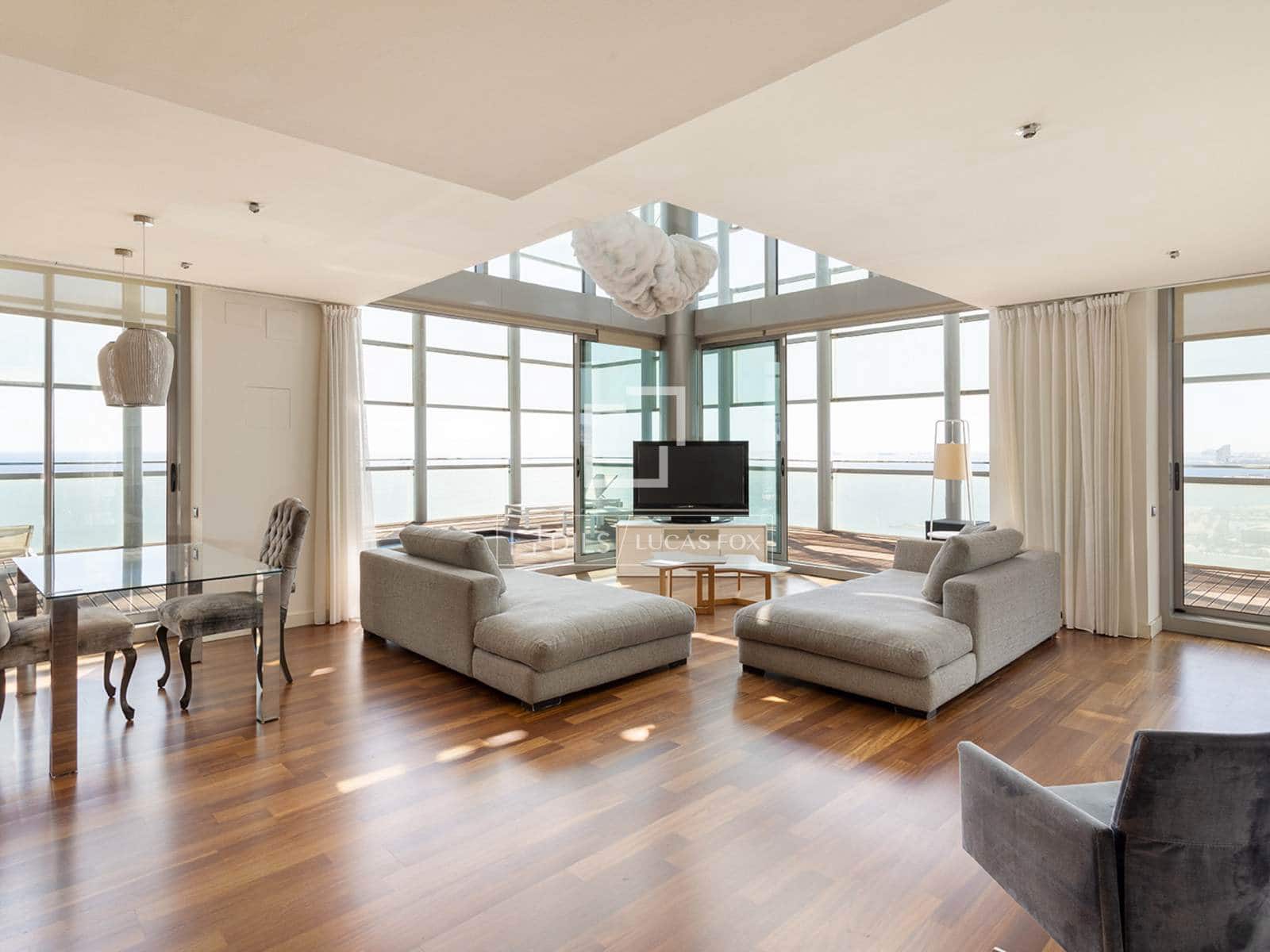 3 soveværelse Penthouse til leje i Barcelona by med swimmingpool garage - € 10.000 (Ref: 10080044)