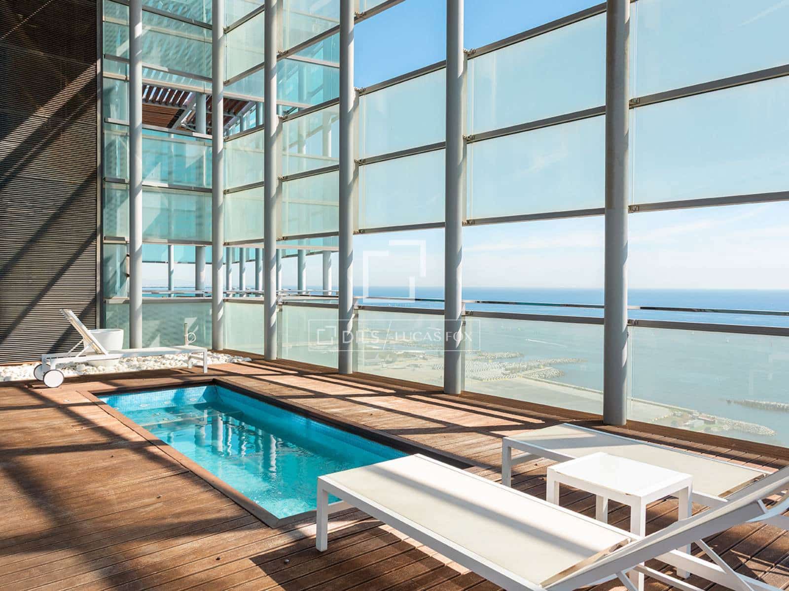 3 soveværelse Penthouse til leje i Barcelona by med swimmingpool garage - € 10.000 (Ref: 10080044)