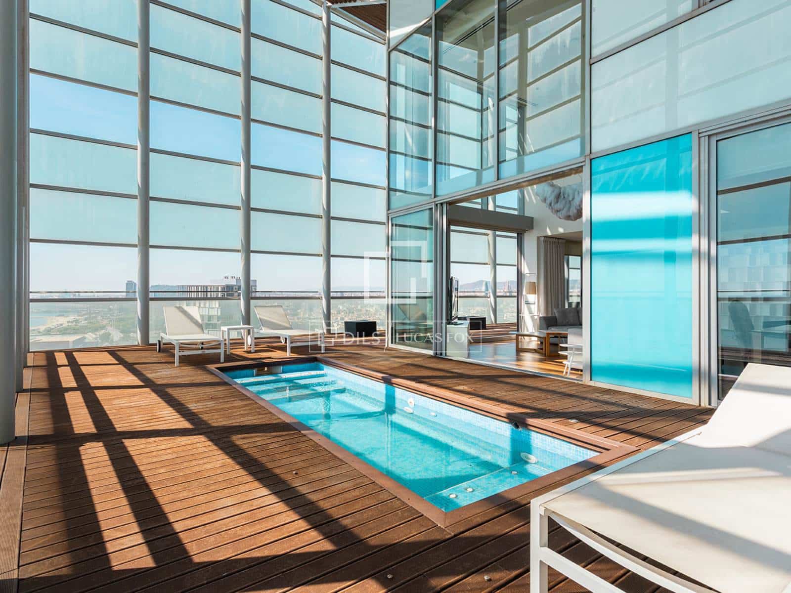 3 soveværelse Penthouse til leje i Barcelona by med swimmingpool garage - € 10.000 (Ref: 10080044)