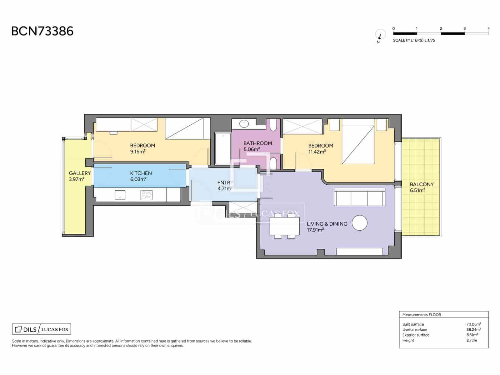 2 slaapkamer Appartement te koop in Barcelona stad met garage - € 500.000 (Ref: 10086732)