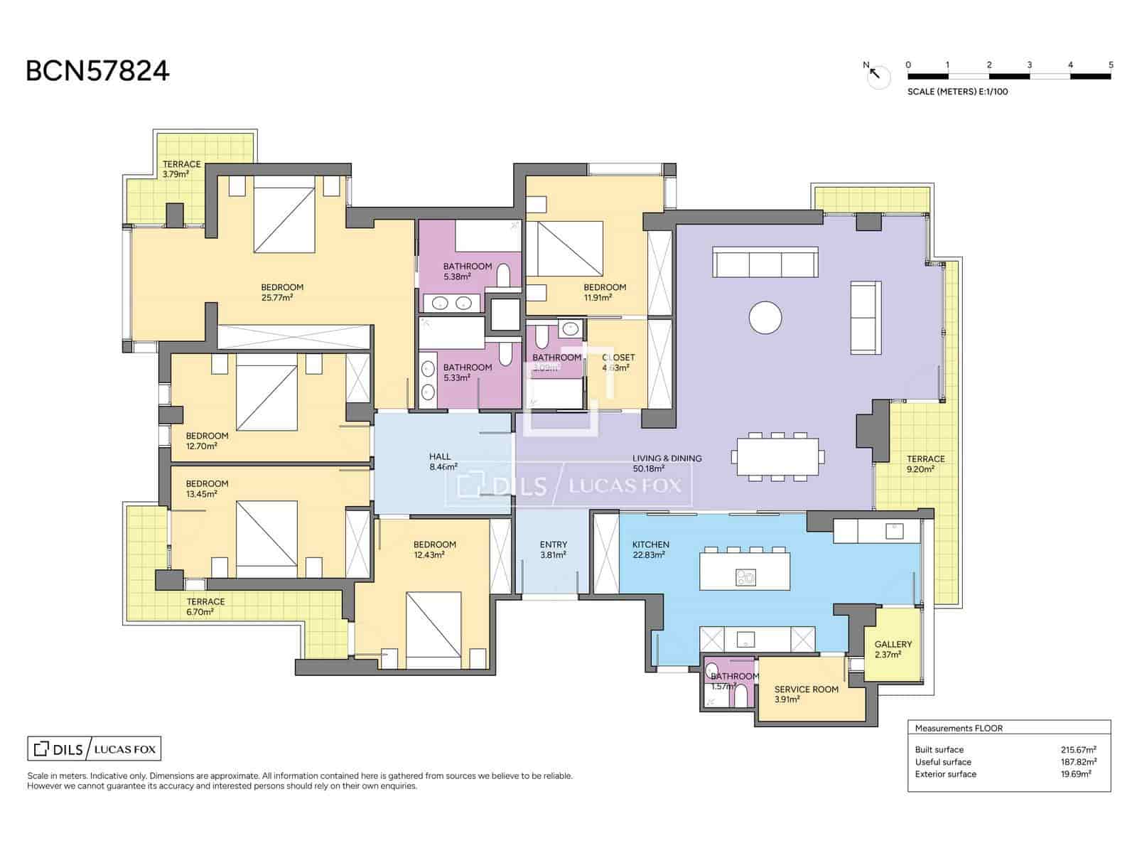 5 sypialnia Apartament na sprzedaż w Miasto Barcelona z garażem - 2 600 000 € (Ref: 10086733)