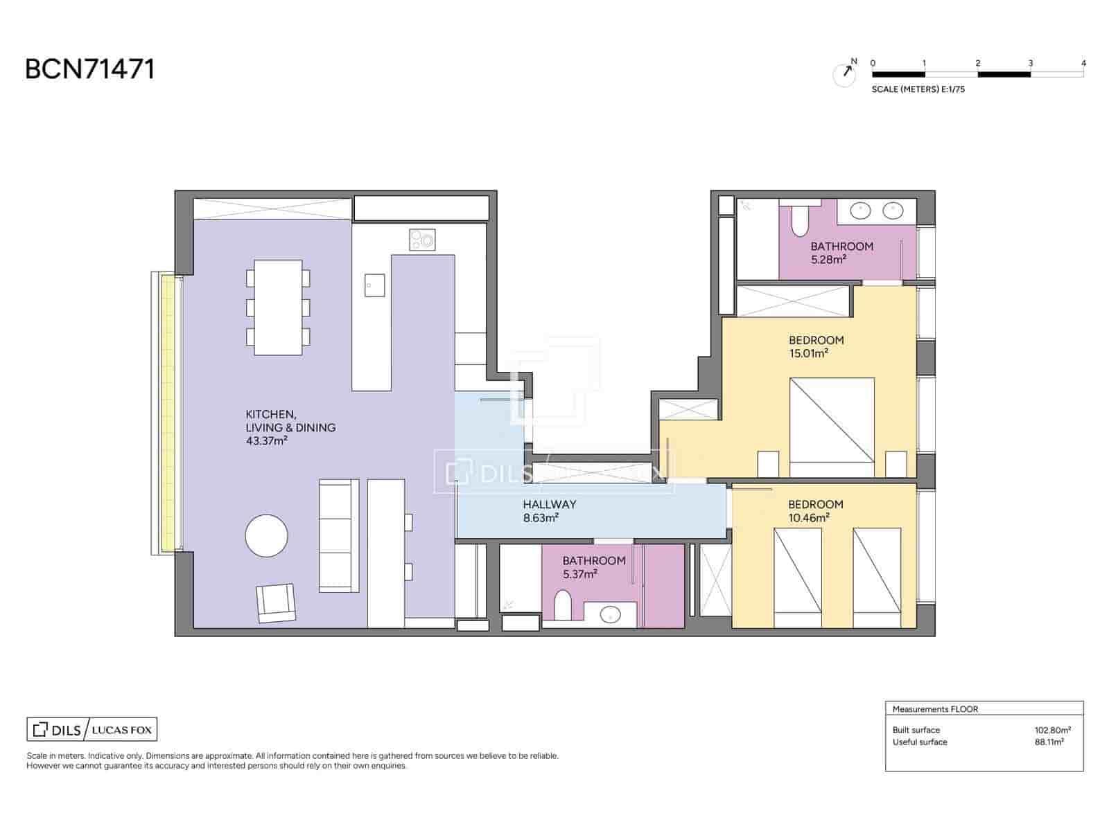 2 Zimmer Apartment zu verkaufen in Barcelona Stadt - 1.150.000 € (Ref: 10088619)