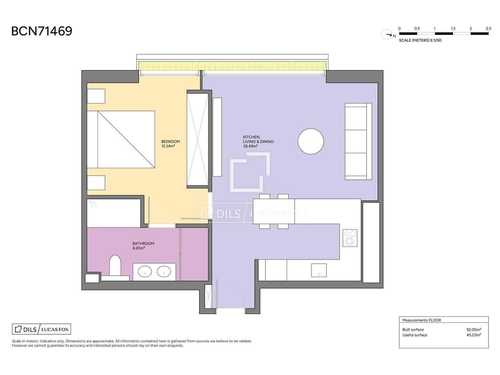 1 sovrum Lägenhet till salu i Barcelona stad - 575 000 € (Ref: 10088620)
