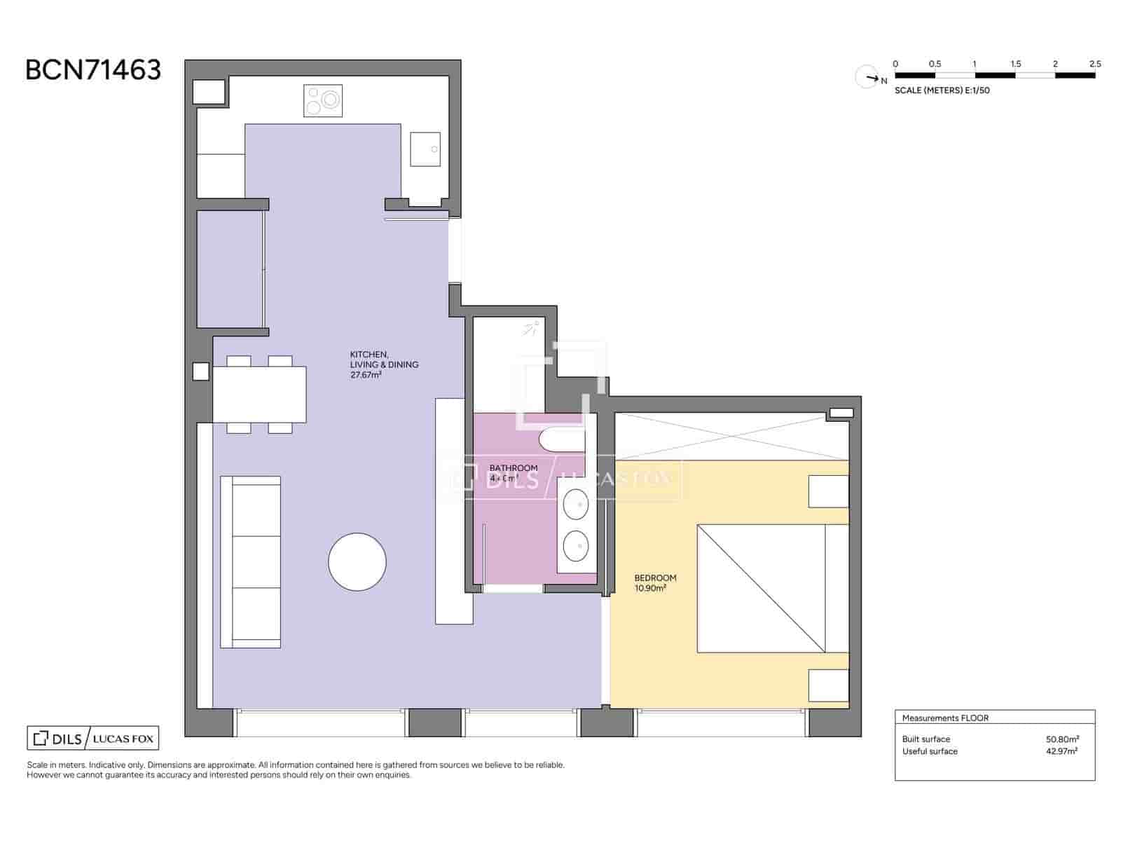 1 slaapkamer Appartement te koop in Barcelona stad - € 435.000 (Ref: 10088621)
