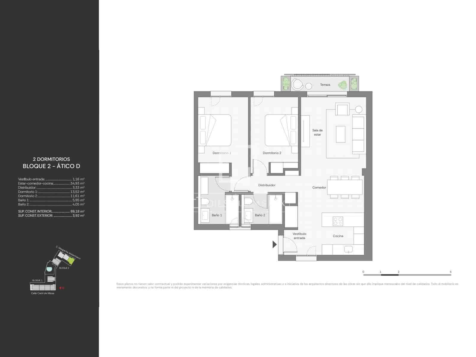 Apartamento de 2 habitaciones en Ibiza / Eivissa ciudad en venta con piscina garaje - 760.000 € (Ref: 10093678)