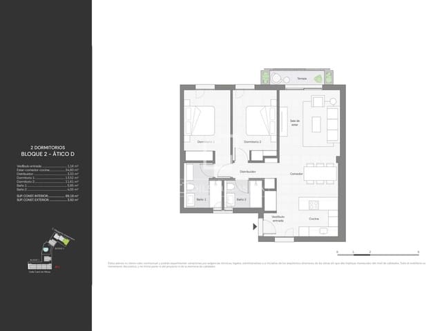 Apartamento de 2 habitaciones en Ibiza / Eivissa ciudad en venta con piscina garaje - 760.000 € (Ref: 10093678)