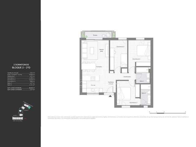 Apartamento de 2 habitaciones en Ibiza / Eivissa ciudad en venta con piscina garaje - 710.000 € (Ref: 10093680)
