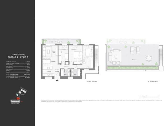 3 bedroom Penthouse for sale in Ibiza / Eivissa town with pool garage - € 1,495,000 (Ref: 10093684)