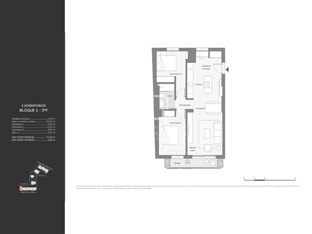 Apartamento de 2 habitaciones en Ibiza / Eivissa ciudad en venta con piscina garaje - 740.000 € (Ref: 10093685)