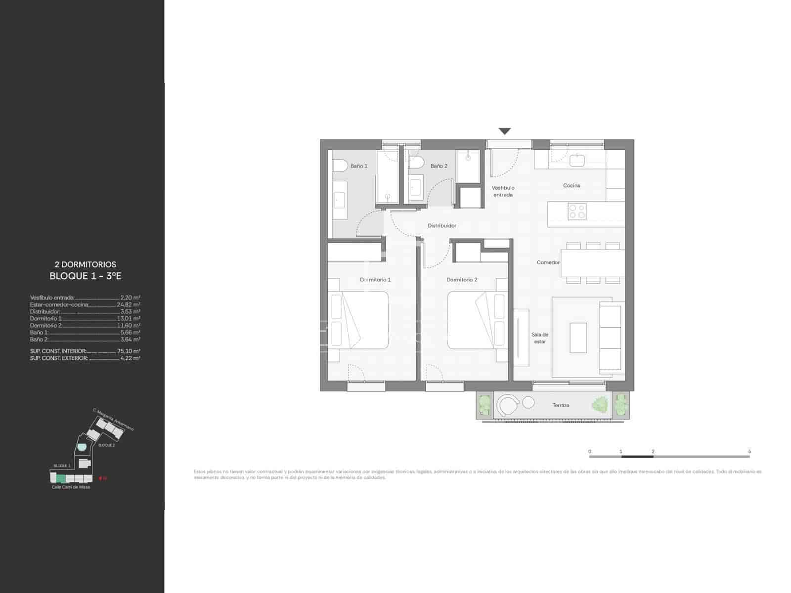 Apartamento de 2 habitaciones en Ibiza / Eivissa ciudad en venta con piscina garaje - 740.000 € (Ref: 10093686)