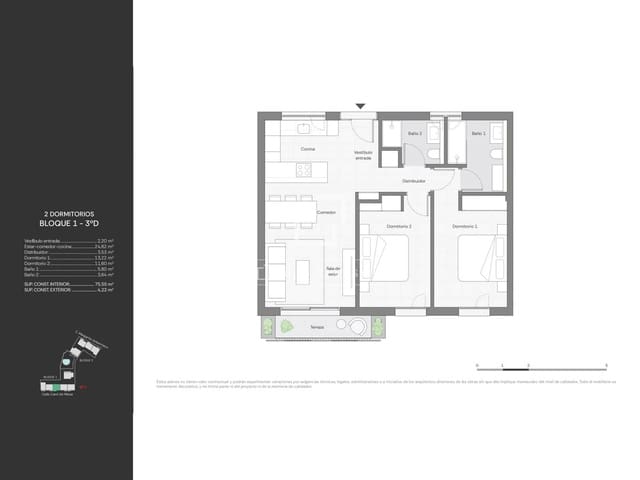Apartamento de 2 habitaciones en Ibiza / Eivissa ciudad en venta con piscina garaje - 755.000 € (Ref: 10093687)