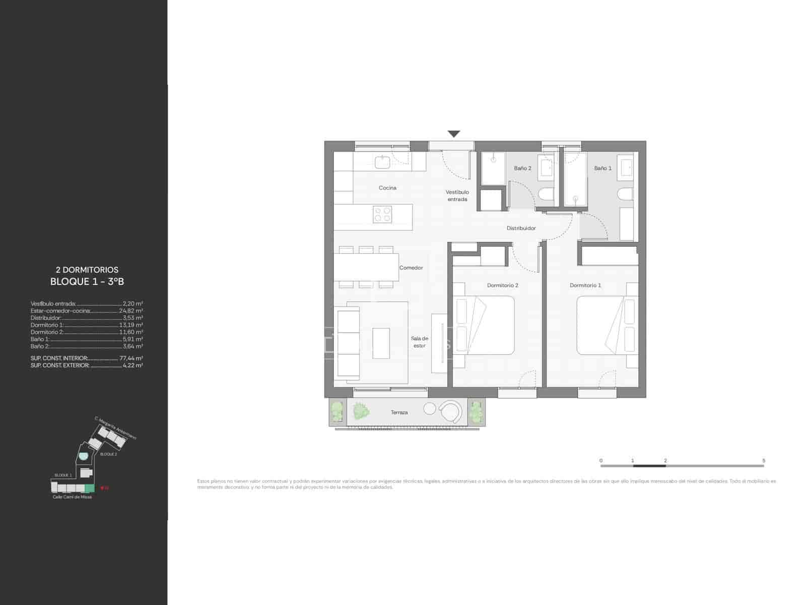 2 slaapkamer Appartement te koop in Ibiza dorp met zwembad garage - € 755.000 (Ref: 10093689)