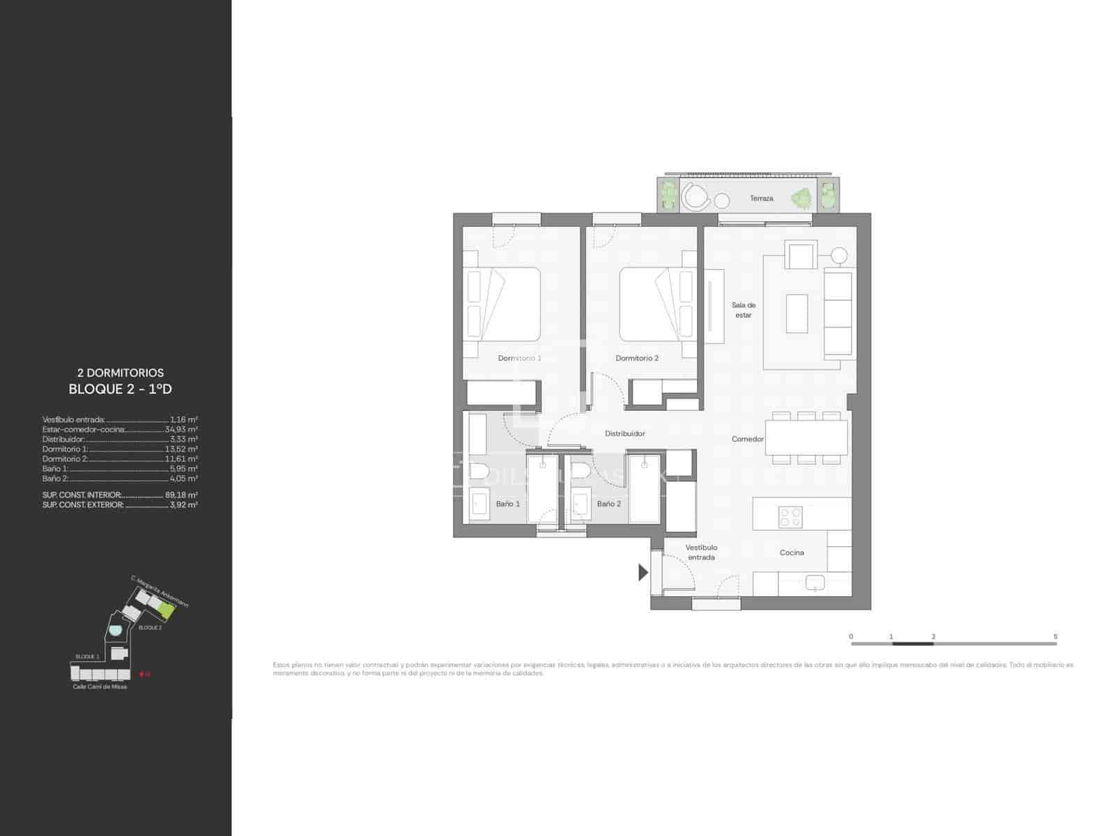 Apartamento de 2 habitaciones en Ibiza / Eivissa ciudad en venta con piscina garaje - 675.000 € (Ref: 10093691)