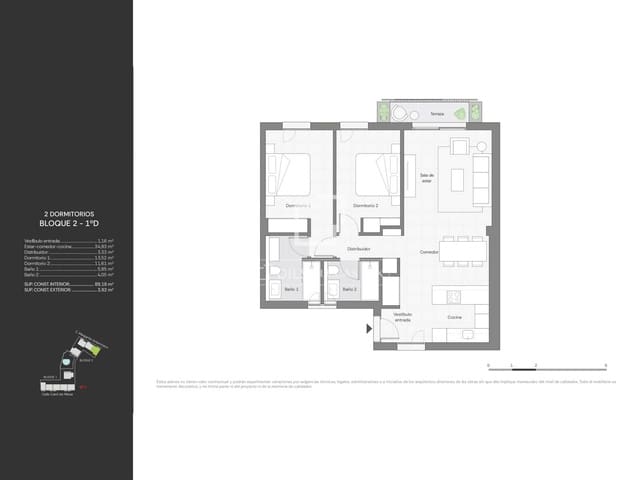 Apartamento de 2 habitaciones en Ibiza / Eivissa ciudad en venta con piscina garaje - 675.000 € (Ref: 10093691)