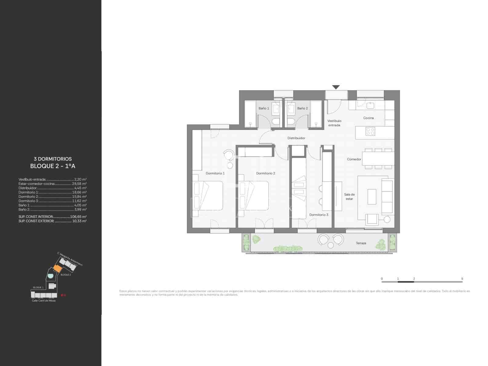 Apartamento de 3 habitaciones en Ibiza / Eivissa ciudad en venta con piscina garaje - 945.000 € (Ref: 10093692)