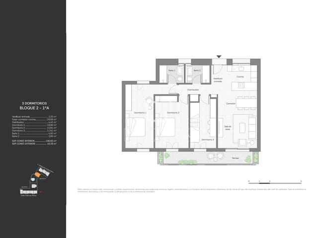 Apartamento de 3 habitaciones en Ibiza / Eivissa ciudad en venta con piscina garaje - 945.000 € (Ref: 10093692)
