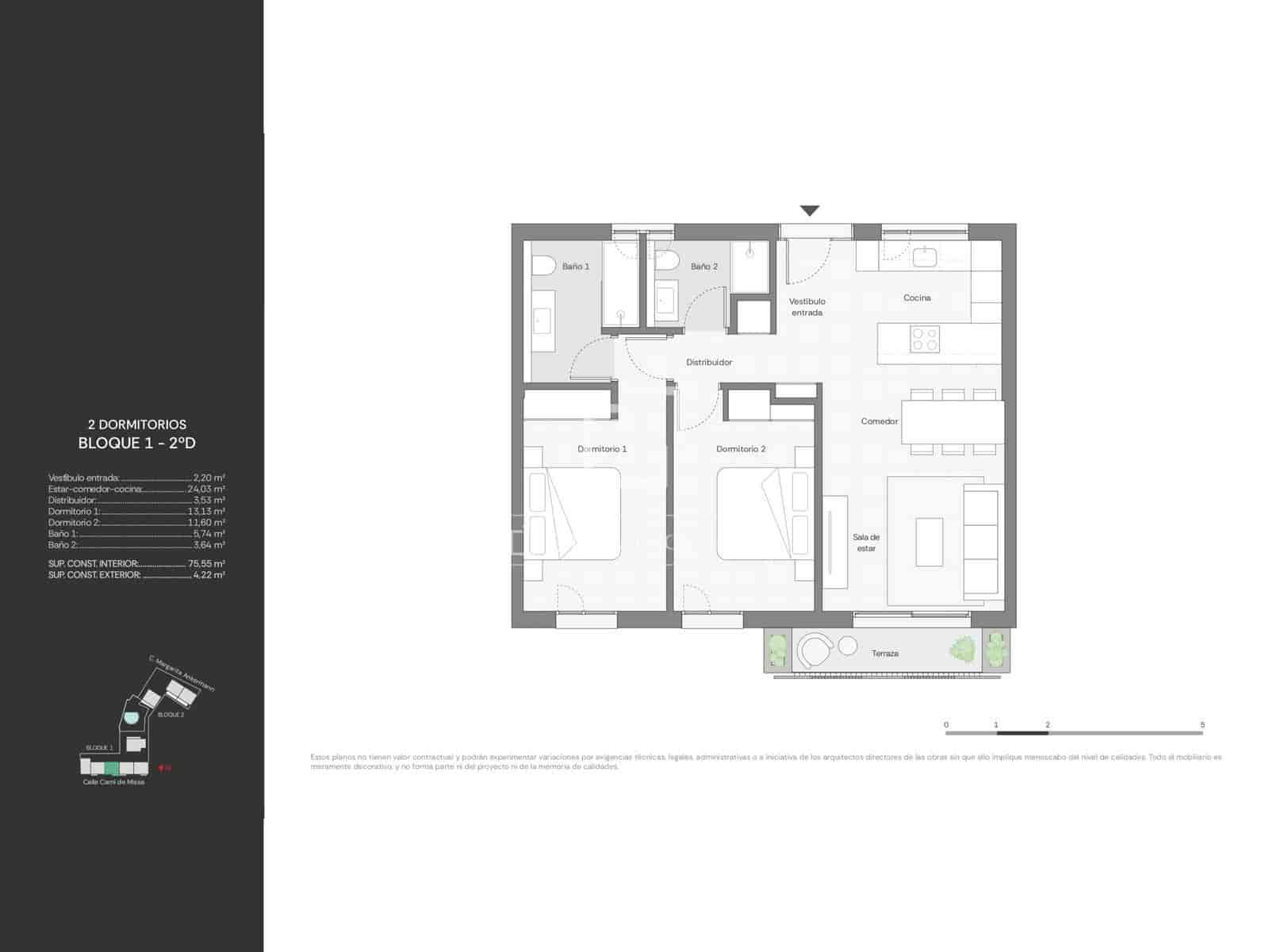 Apartamento de 2 habitaciones en Ibiza / Eivissa ciudad en venta con piscina garaje - 710.000 € (Ref: 10093693)
