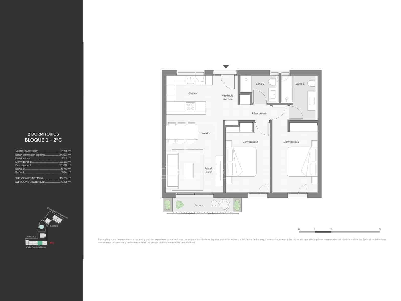 Apartamento de 2 habitaciones en Ibiza / Eivissa ciudad en venta con piscina garaje - 710.000 € (Ref: 10093694)