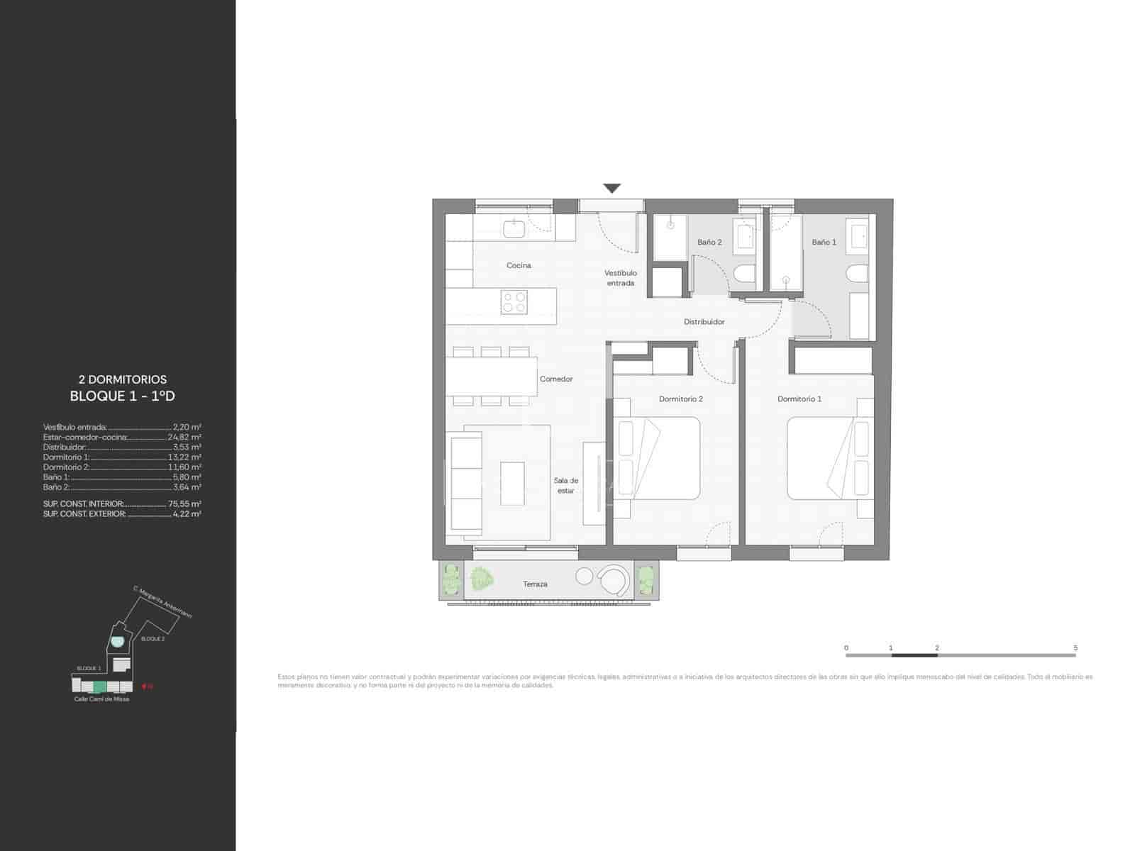 Apartamento de 2 habitaciones en Ibiza / Eivissa ciudad en venta con piscina garaje - 665.000 € (Ref: 10093697)