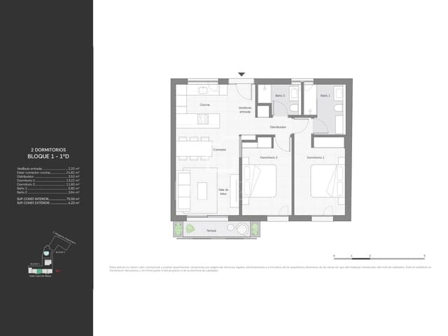 Apartamento de 2 habitaciones en Ibiza / Eivissa ciudad en venta con piscina garaje - 665.000 € (Ref: 10093697)