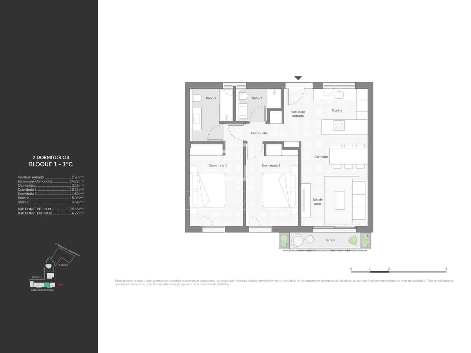 Apartamento de 2 habitaciones en Ibiza / Eivissa ciudad en venta con piscina garaje - 665.000 € (Ref: 10093698)