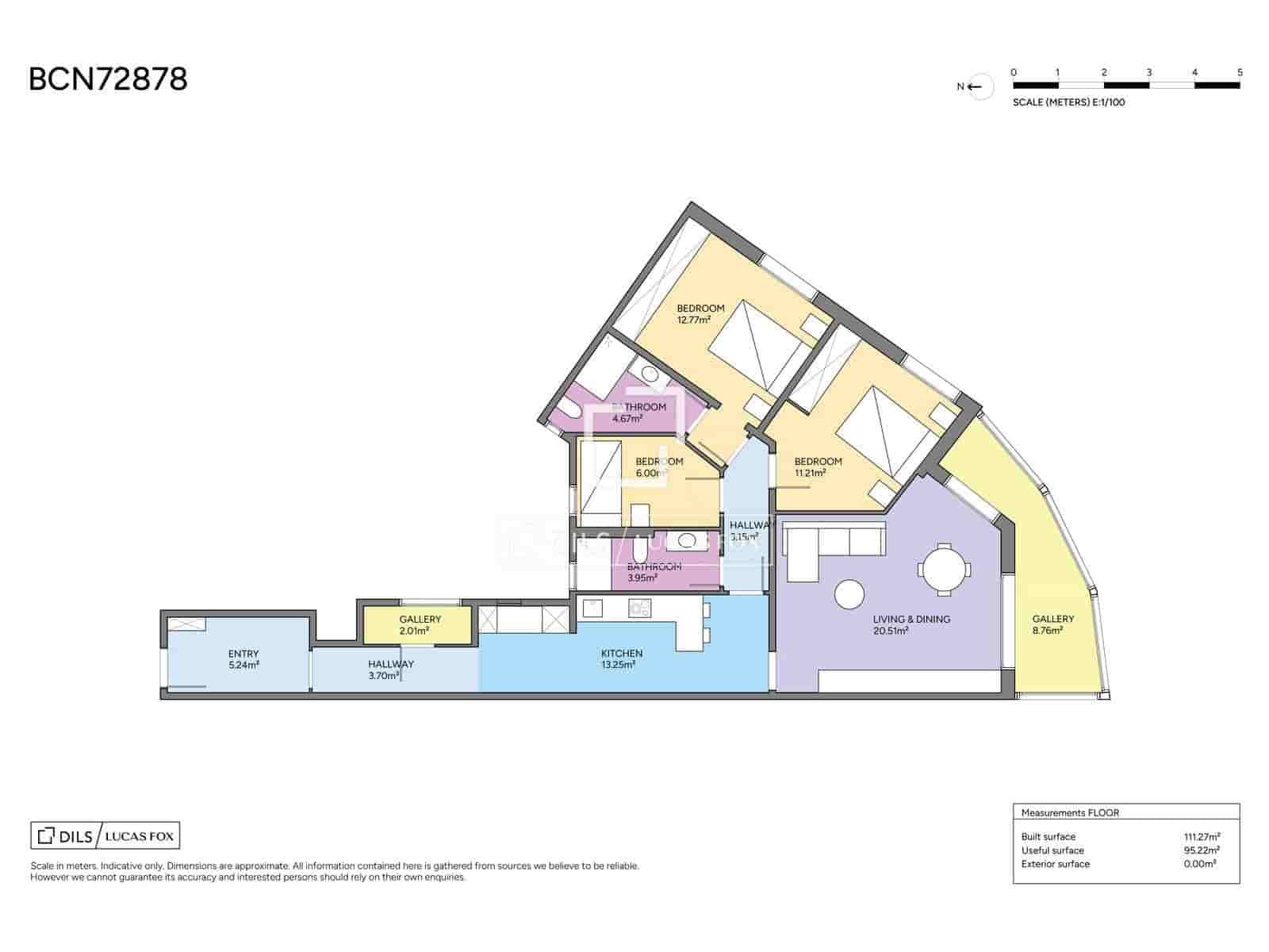 3 Zimmer Apartment zu verkaufen in Barcelona Stadt - 729.000 € (Ref: 10095789)