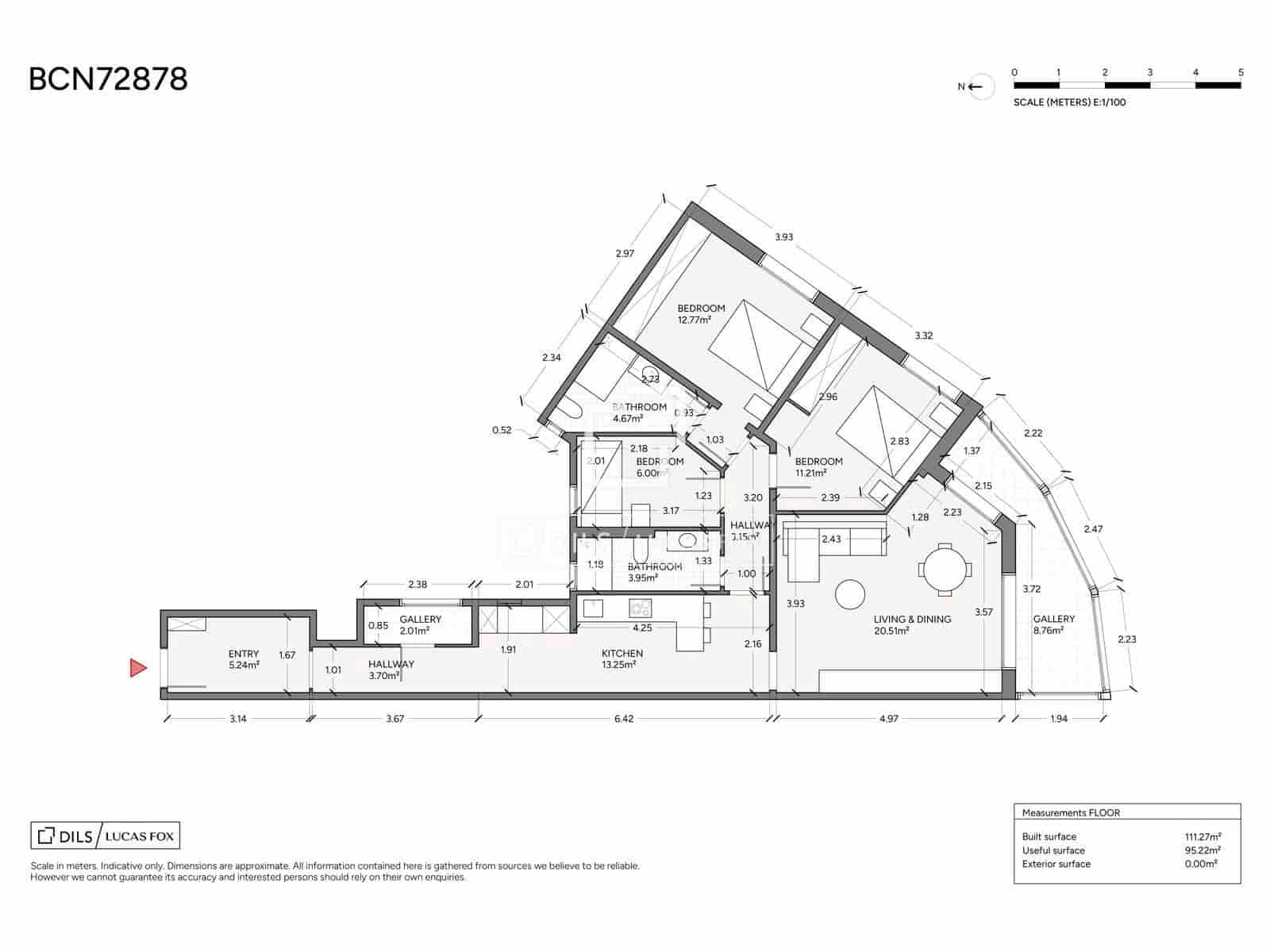 3 Zimmer Apartment zu verkaufen in Barcelona Stadt - 729.000 € (Ref: 10095789)