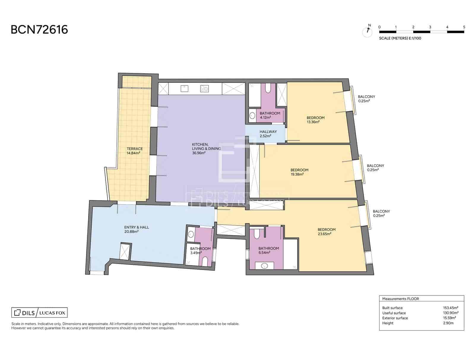 3 makuuhuone Huoneisto myytävänä paikassa Barcelona kaupunki - 1 075 000 € (Ref: 10099133)