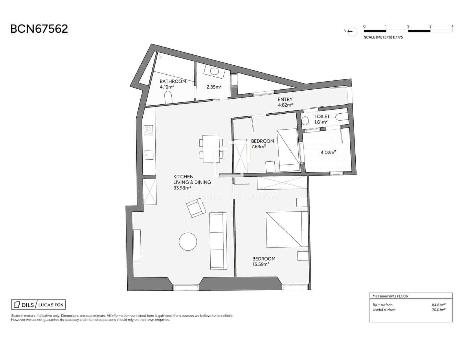 2 slaapkamer Appartement te koop in Barcelona stad - € 568.000 (Ref: 10099134)