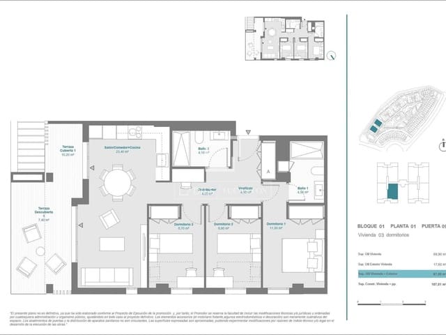 3 chambre Appartement à vendre à Sagunto / Sagunt avec piscine garage - 470 000 € (Ref: 10099401)