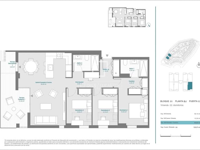 3 camera da letto Appartamento in vendita in Sagunto / Sagunt con piscina garage - 470.000 € (Rif: 10099402)