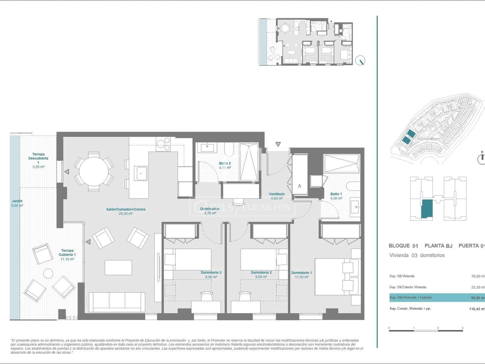 3 camera da letto Appartamento in vendita in Sagunto / Sagunt con piscina garage - 470.000 € (Rif: 10099405)
