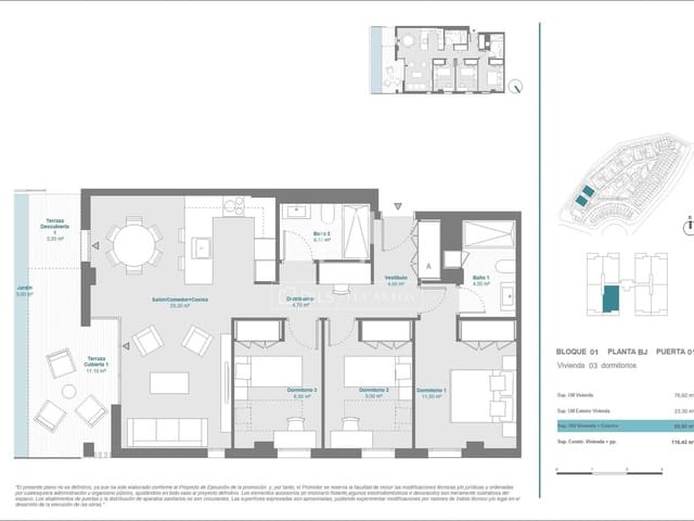 3 camera da letto Appartamento in vendita in Sagunto / Sagunt con piscina garage - 470.000 € (Rif: 10099405)