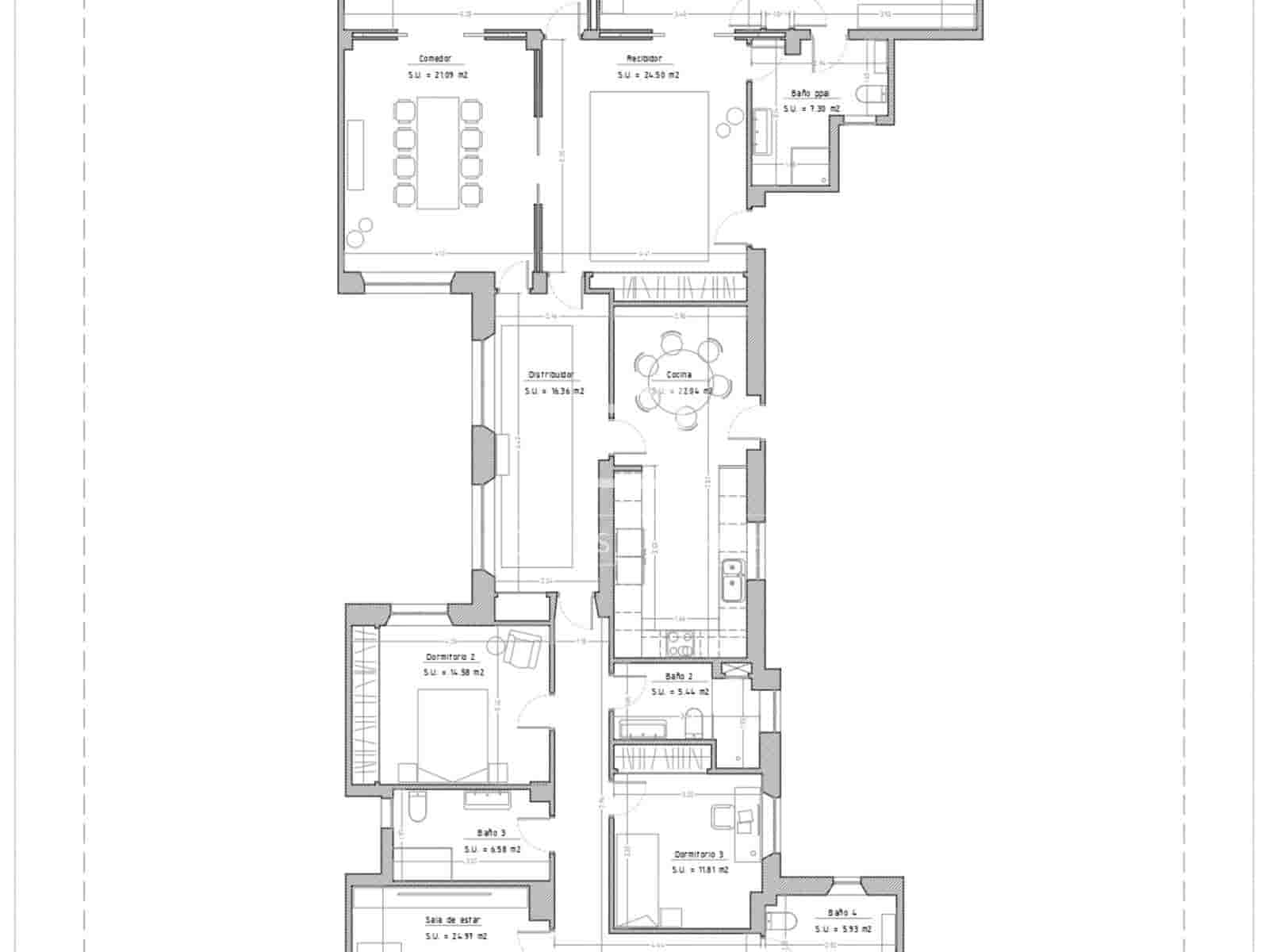6 camera da letto Appartamento in vendita in Madrid citta con garage - 5.175.000 € (Rif: 10113510)
