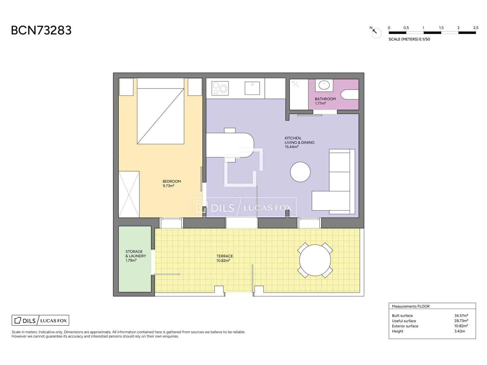 1 slaapkamer Appartement te koop in Barcelona stad - € 289.000 (Ref: 10118073)