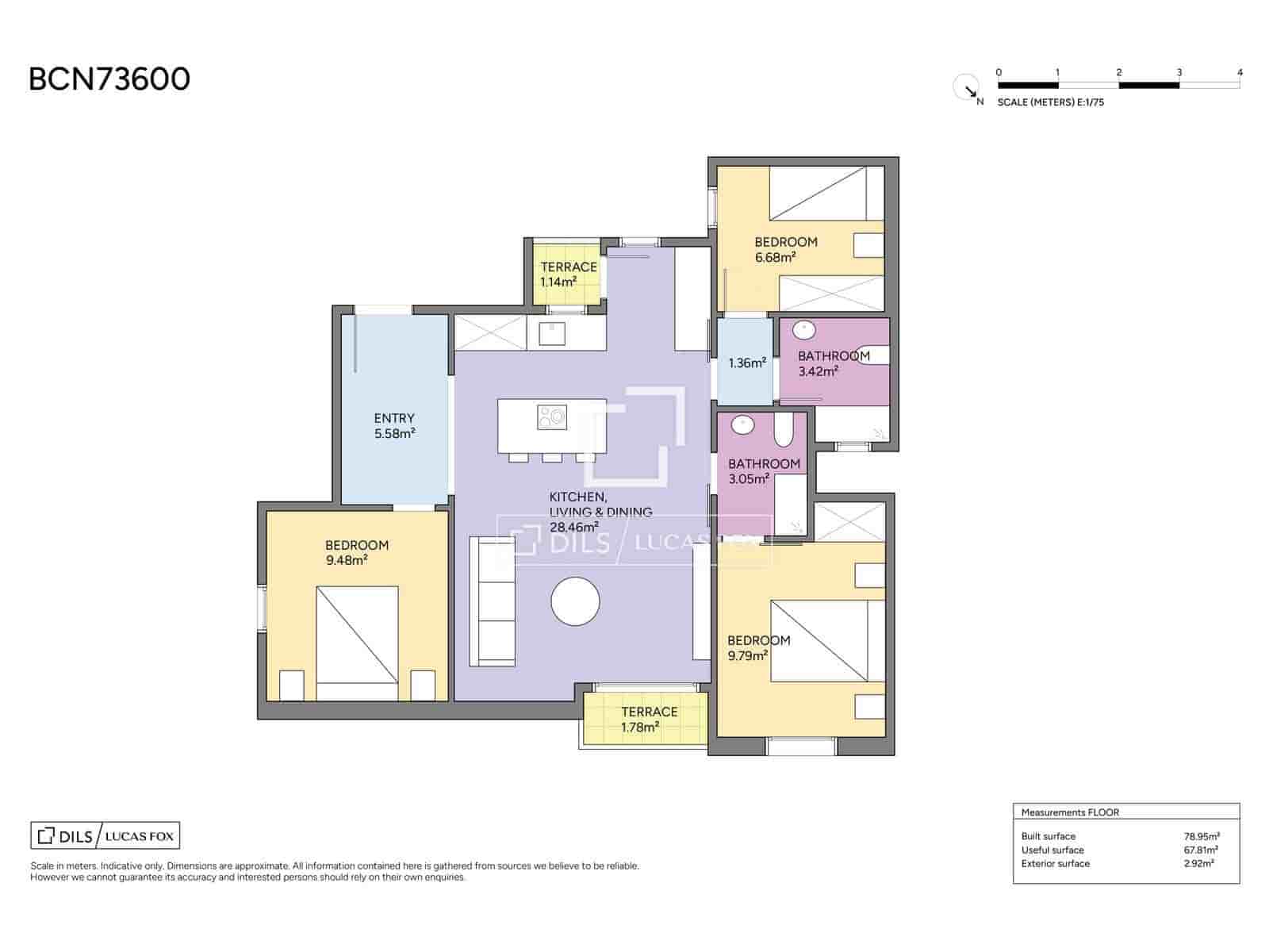 3 camera da letto Appartamento in vendita in Barcelona citta - 645.000 € (Rif: 10135093)