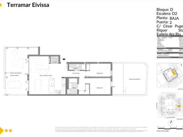 3 soverom Leilighet til salgs i Santa Eulalia / Santa Eularia med svømmebasseng garasje - € 785 000 (Ref: 10136395)