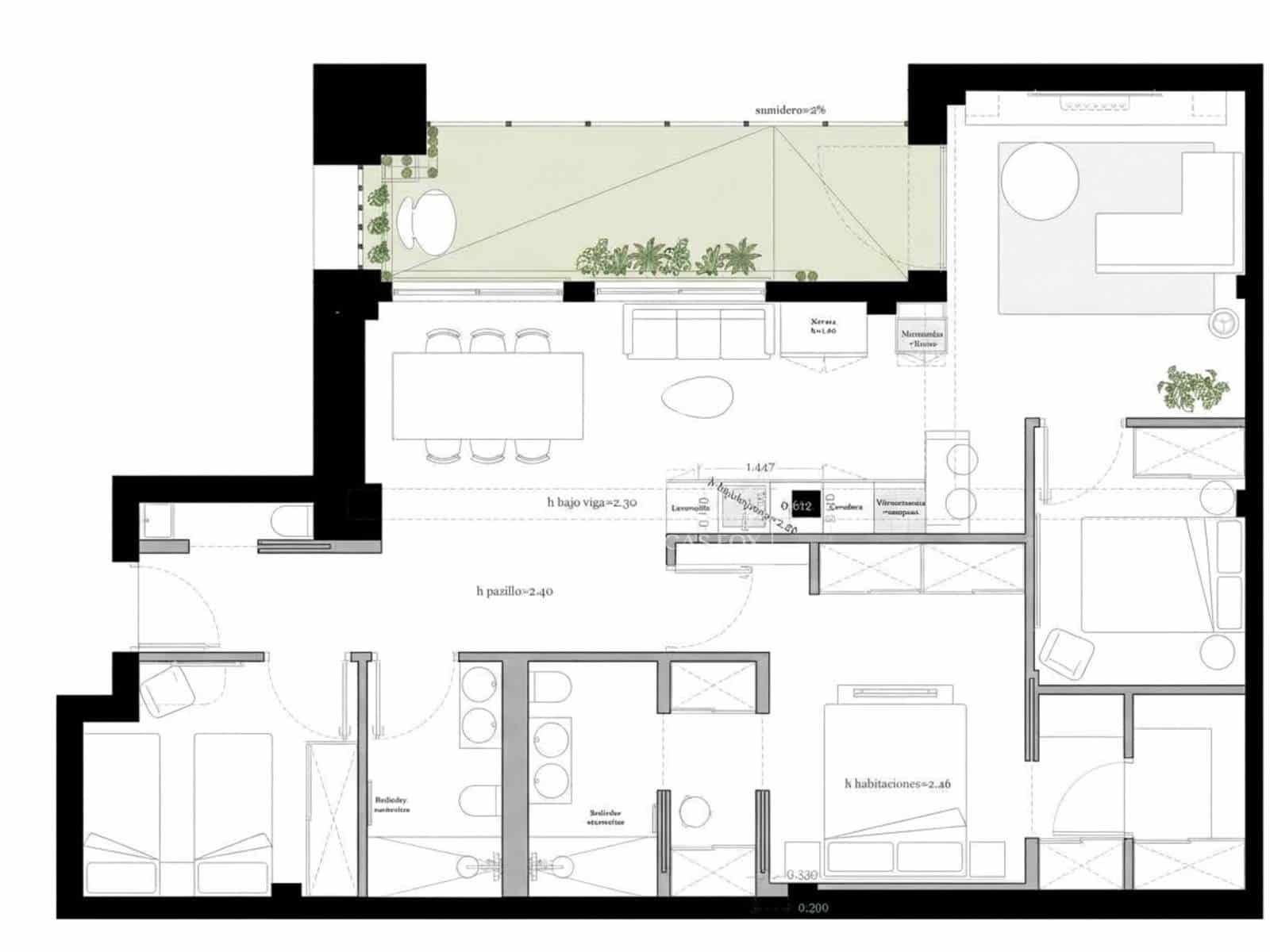 3 soveværelse Lejlighed til salg i Madrid by med garage - € 1.250.000 (Ref: 10136693)