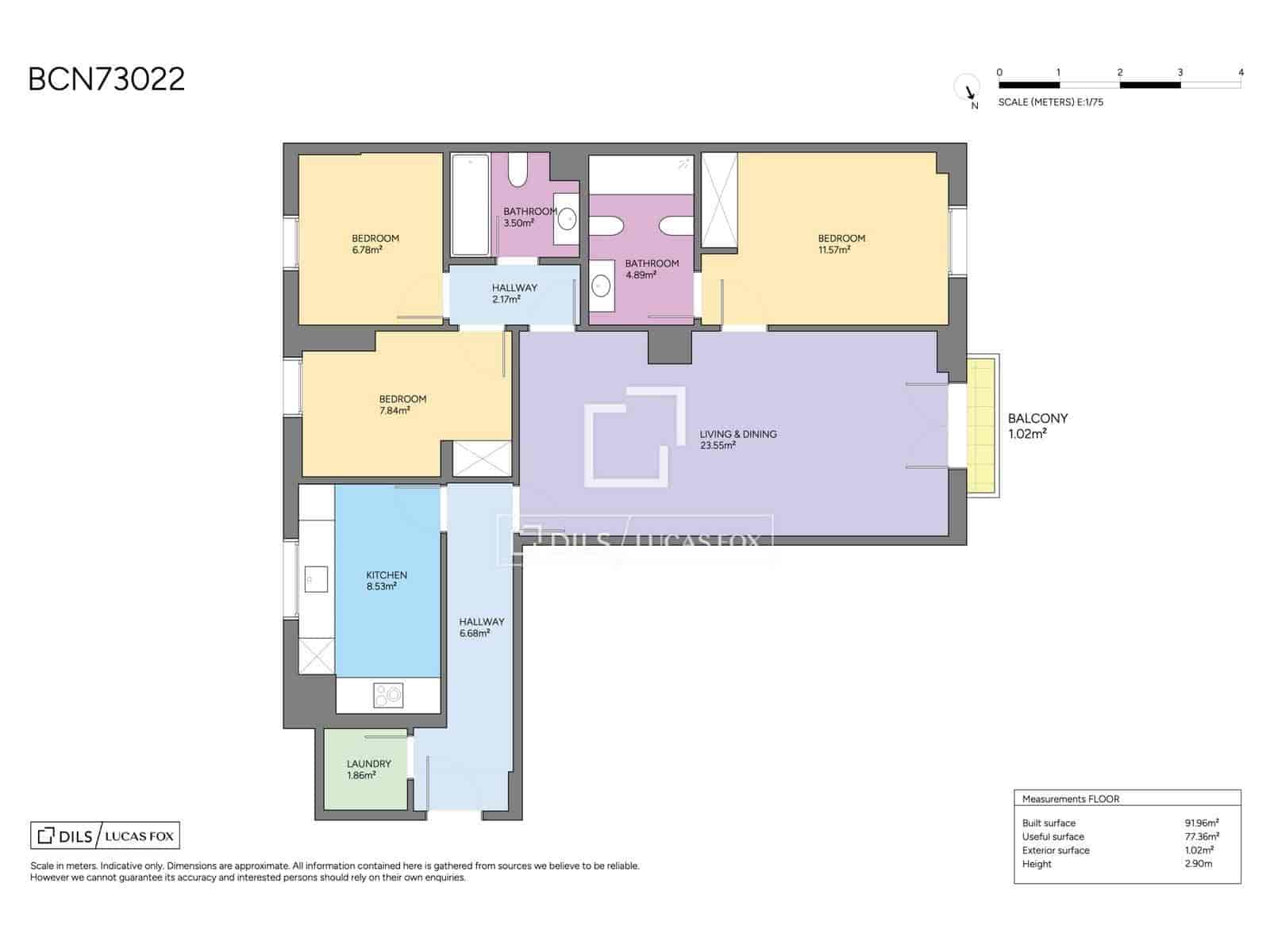 2 chambre Appartement à vendre à Barcelone ville avec piscine garage - 750 000 € (Ref: 10145156)