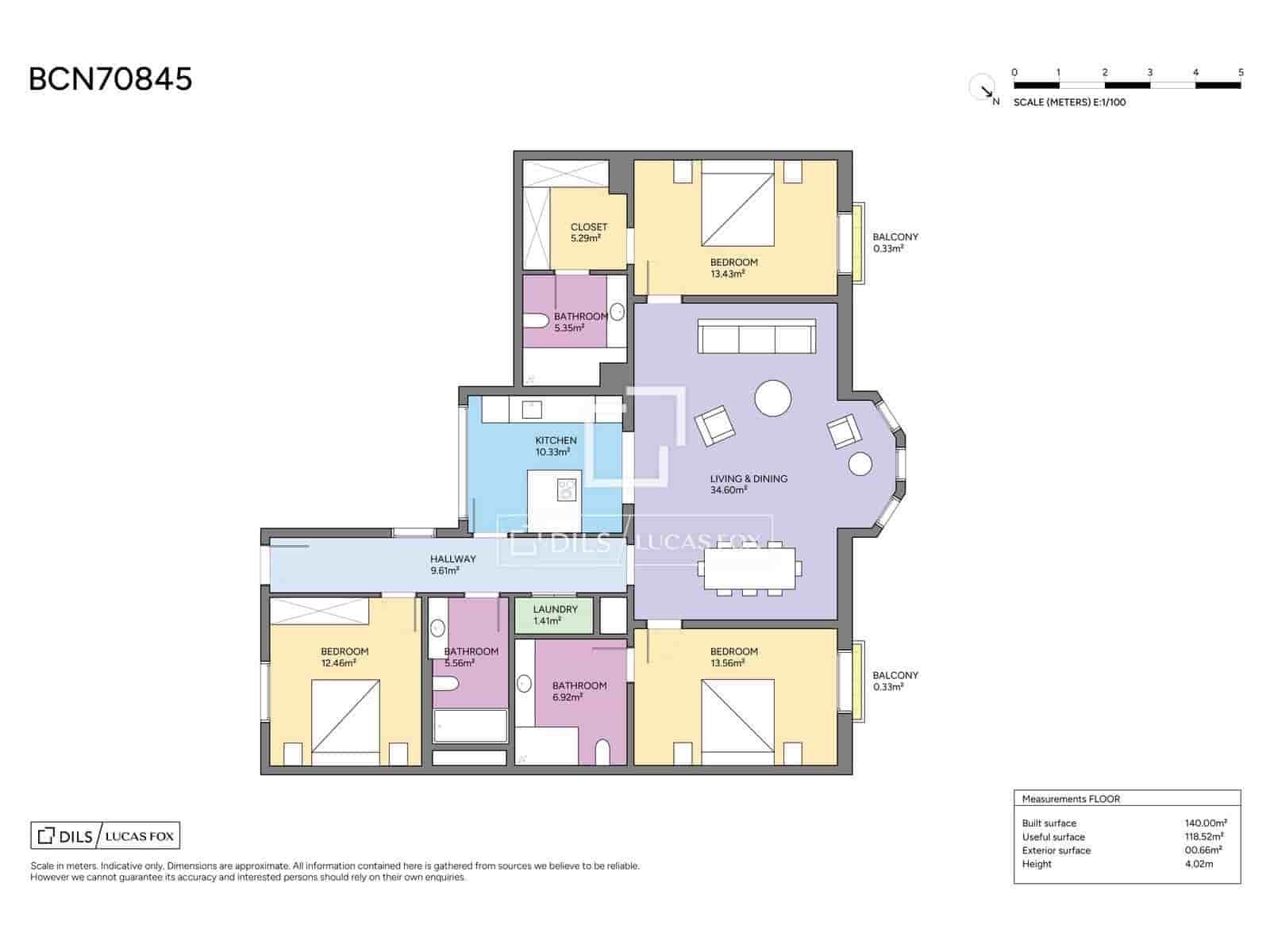 3 chambre Appartement à vendre à Barcelone ville avec piscine - 1 640 000 € (Ref: 10147440)
