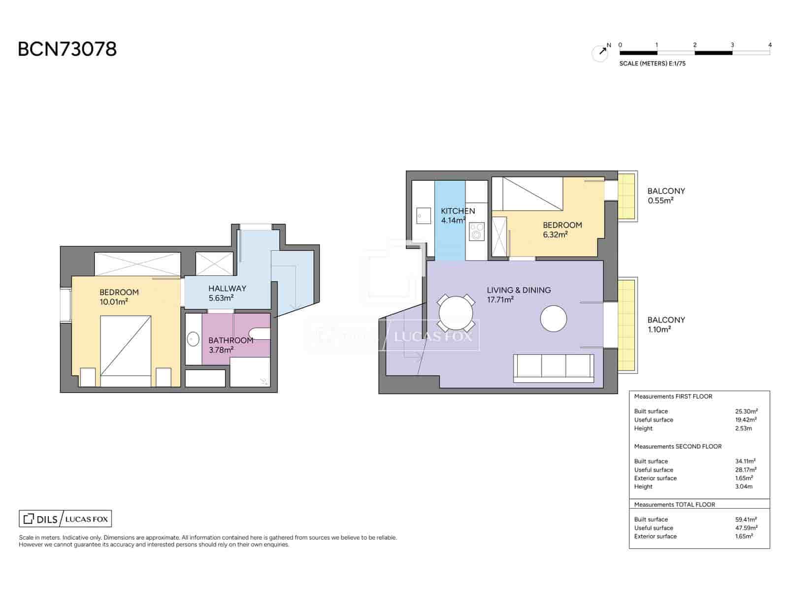 2 chambre Appartement à vendre à Barcelone ville - 490 000 € (Ref: 10153936)