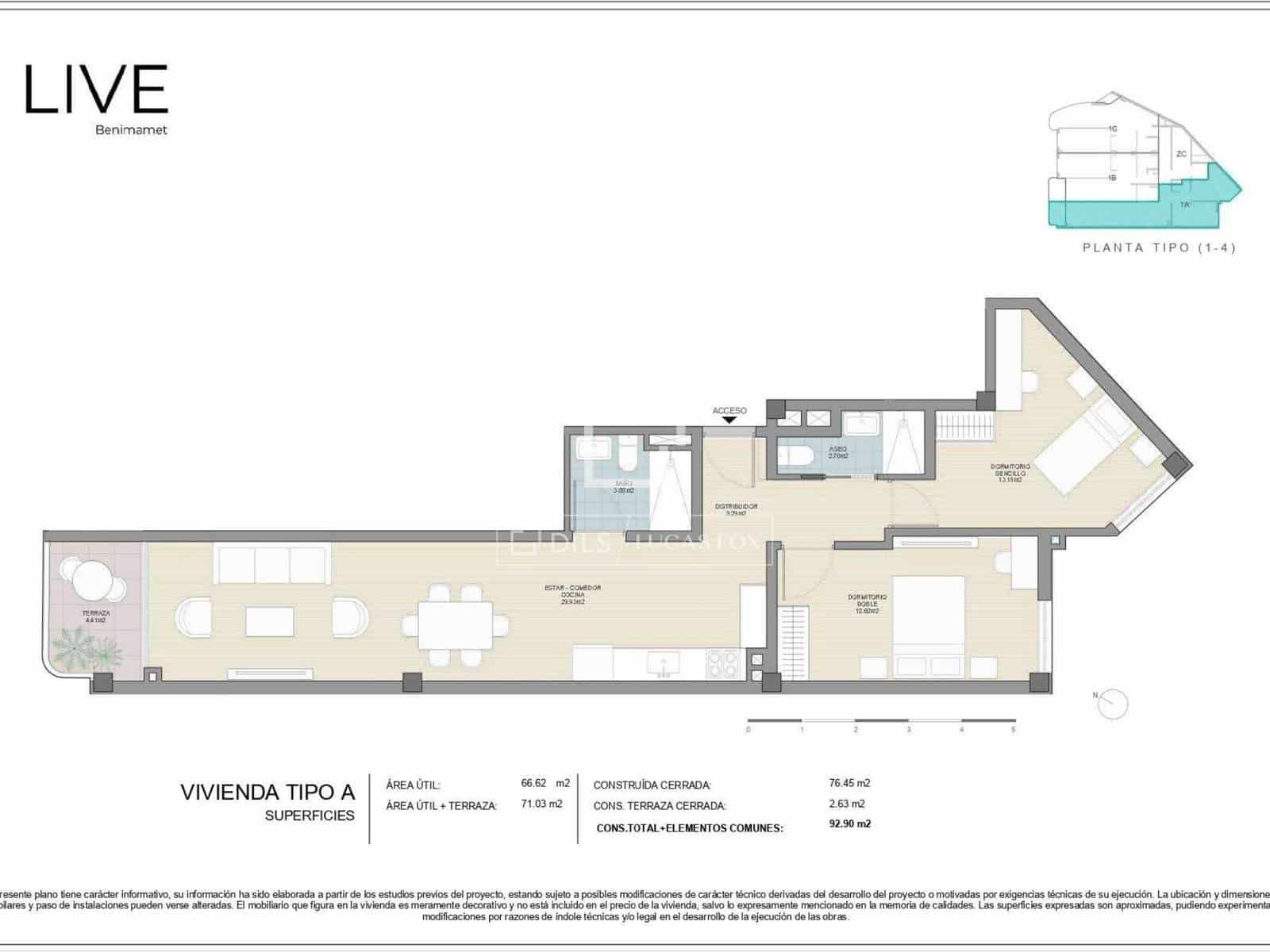 Apartamento de 1 habitación en Benimamet en venta - 249.900 € (Ref: 10154077)