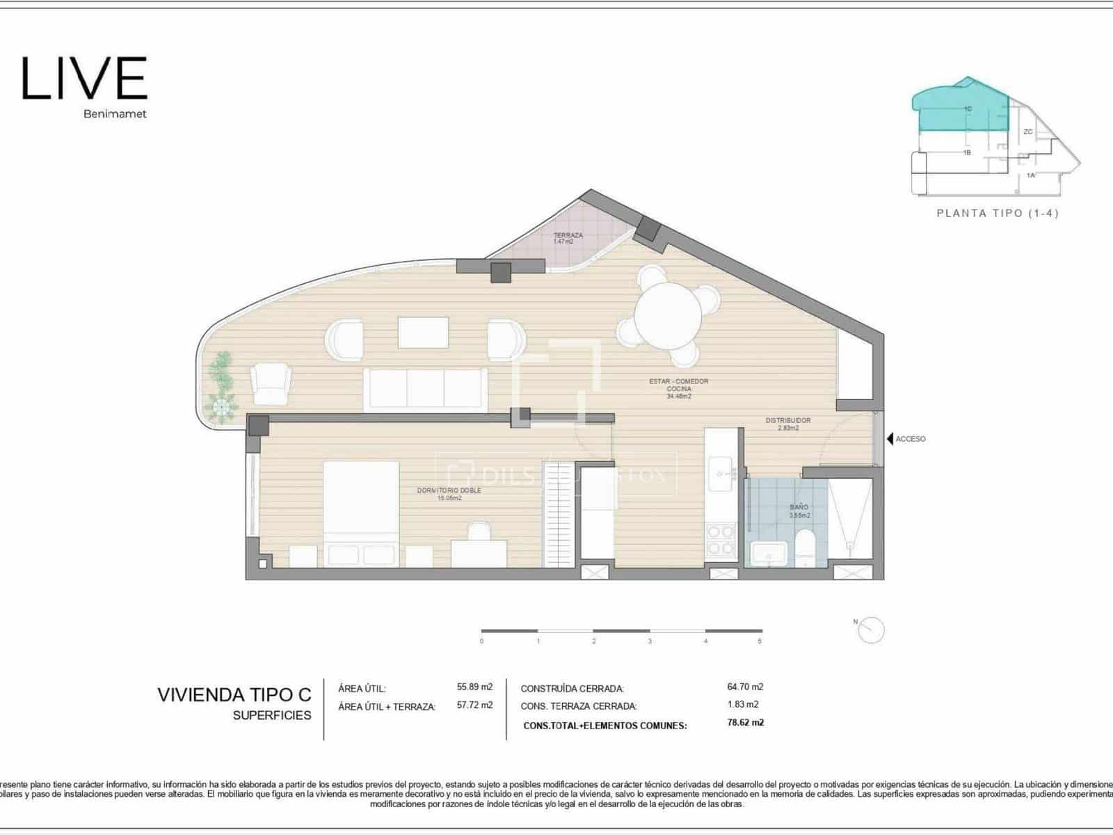 Apartamento de 1 habitación en Benimamet en venta - 229.900 € (Ref: 10154078)
