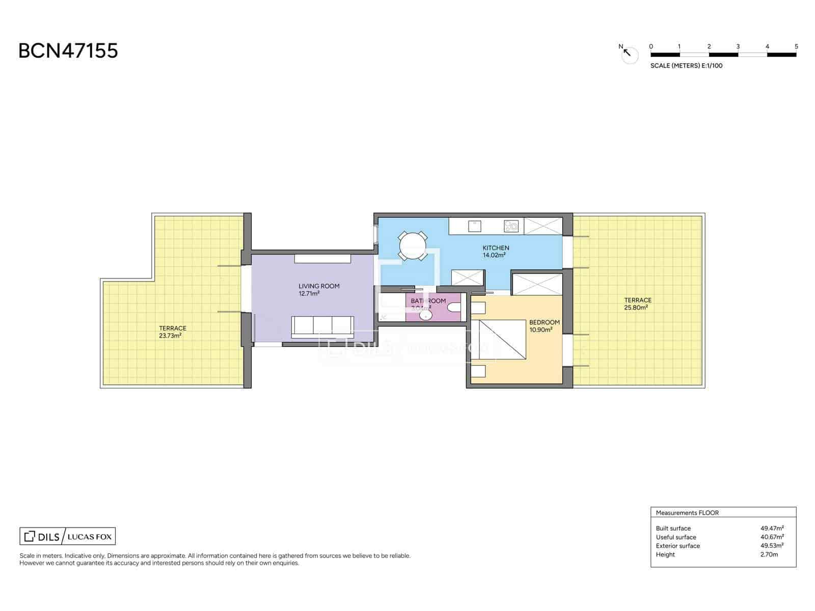 1 chambre Penthouse à vendre à Barcelone ville - 725 000 € (Ref: 10154378)