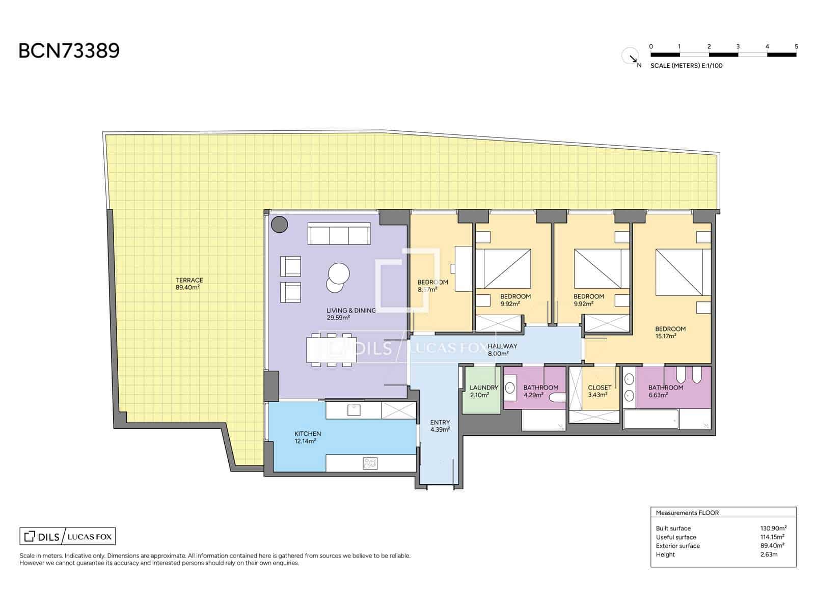 4 soverom Leilighet til salgs i Barcelona by med svømmebasseng garasje - € 1 430 000 (Ref: 10158316)