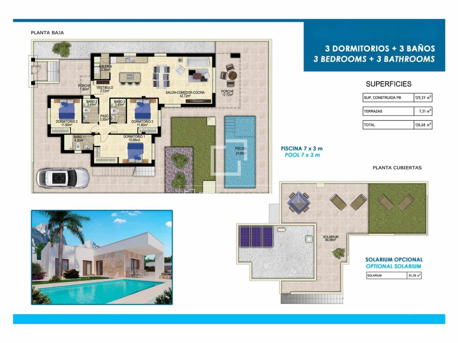 3 soveværelse Villa til salg i Polop med swimmingpool garage - € 659.000 (Ref: 10165808)